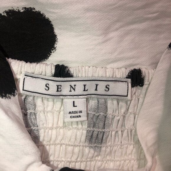 Senlis “Elise” polka dot mini size L NWOT - Picture 7 of 10